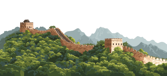 中国长城插画设计