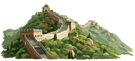 中国长城插画设计