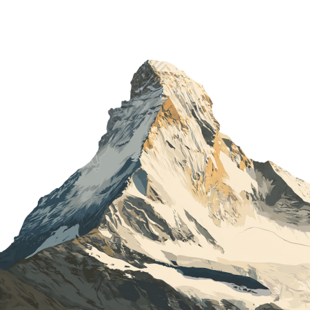 高山风景插画设计