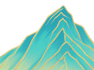 装饰性插画风格山脉图片