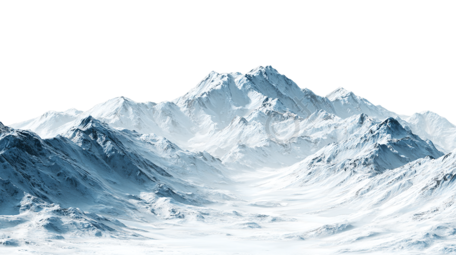 高山雪峰高清PNG插画