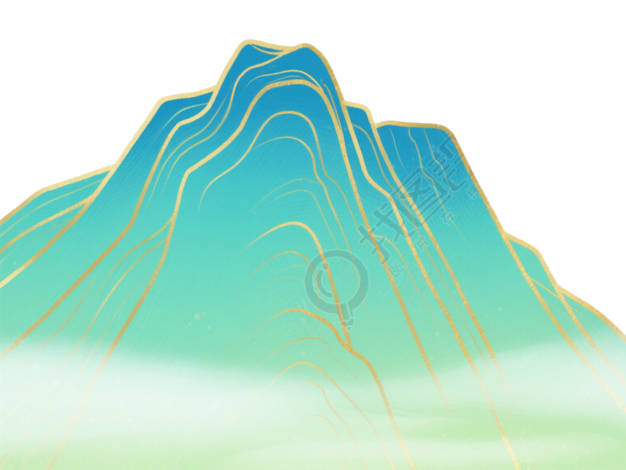 国潮风高山素材