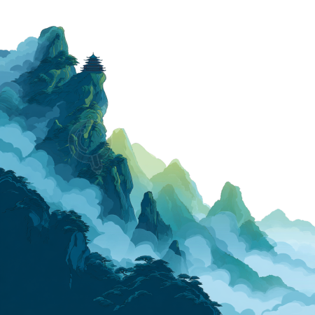 高山卡通创意素材