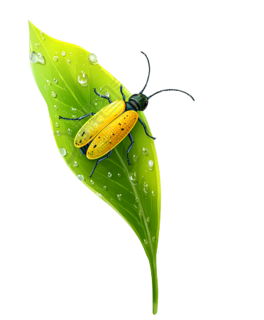 萤火虫水彩插图
