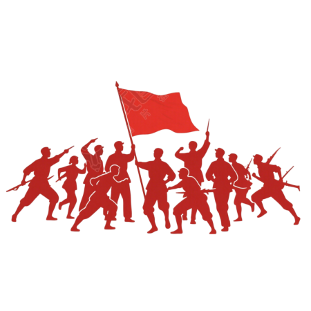 红军剪影党政PNG插图