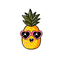 可爱菠萝太阳镜logo