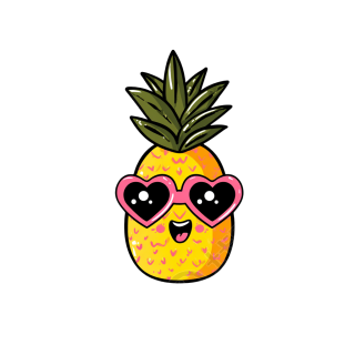 可爱菠萝太阳镜logo