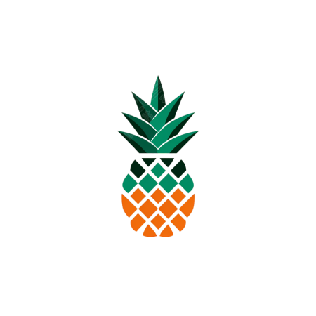 简约几何图形凤梨logo插图