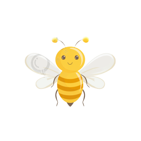 可爱蜜蜂logo简约插画