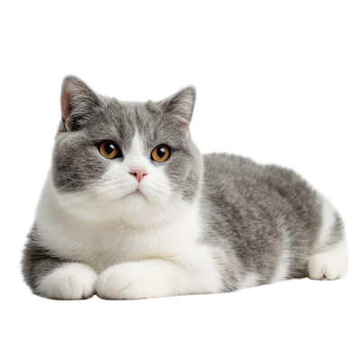 灰色猫透明背景元素