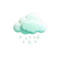 3D降雨图标元素