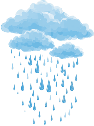 可商用云雨插画设计