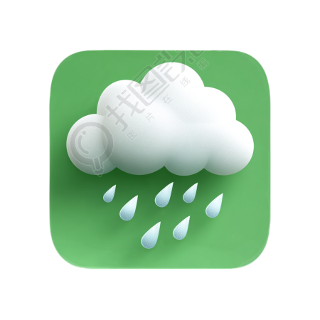 3D降雨图标素材