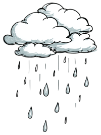 降雨可商用插画