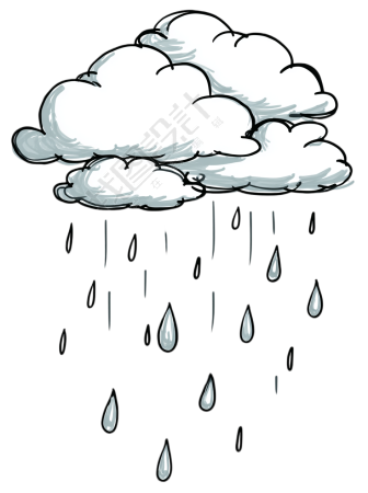 降雨可商用插画