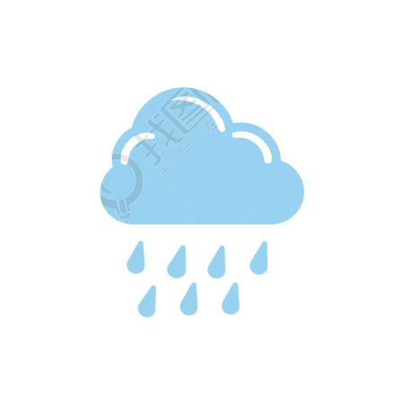 降雨简约设计插画
