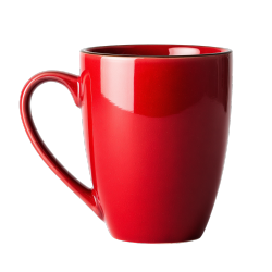 红色陶瓷咖啡杯