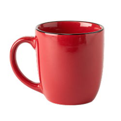 红色陶瓷咖啡杯