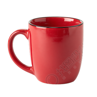 红色陶瓷咖啡杯
