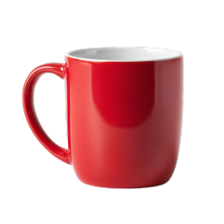 红色陶瓷咖啡杯