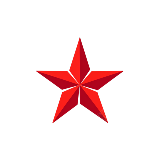五角星红色矢量标志