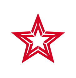 五角星红色矢量标志