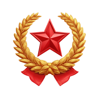 红色党政五角星插画