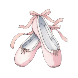 粉白芭蕾舞鞋插图
