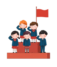 小学生国旗护送插图