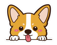 卡通柯基插图