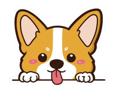 卡通柯基插图
