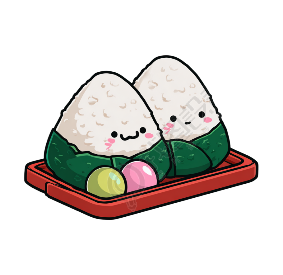 饭团图标卡通插图