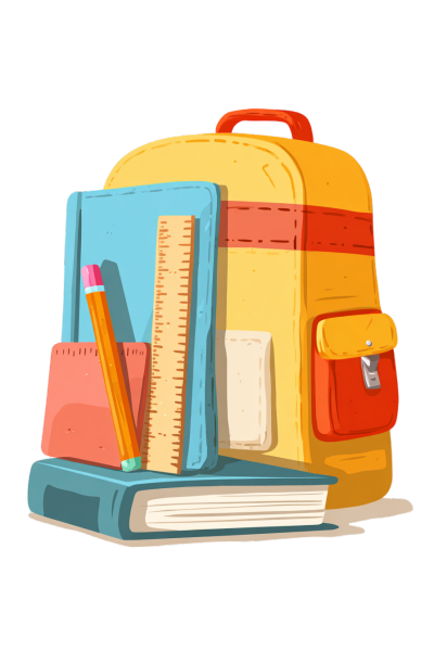 校园开学书包元素