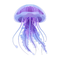 紫色水母插画
