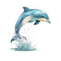 跃动海豚透明插图
