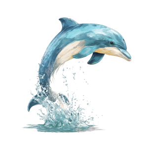 跳跃的海豚海洋插图
