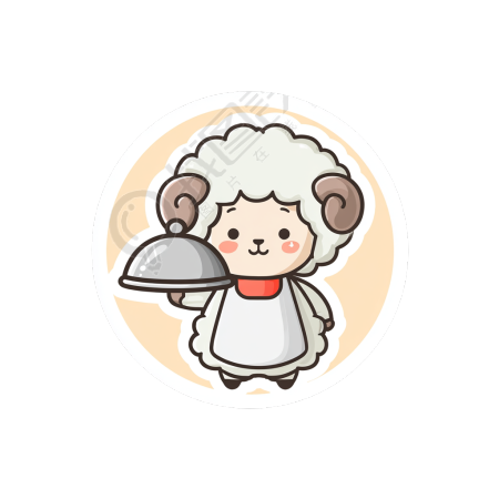 厨师绵羊logo素材