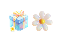 3D礼盒鲜花元素