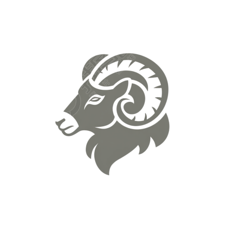 羊logo矢量插图