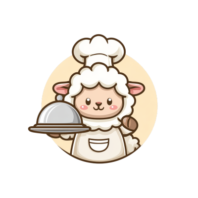 厨师绵羊logo插画