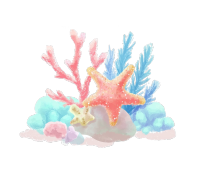 海洋珊瑚水彩风格插画