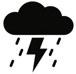 雷阵雨天气图标素材