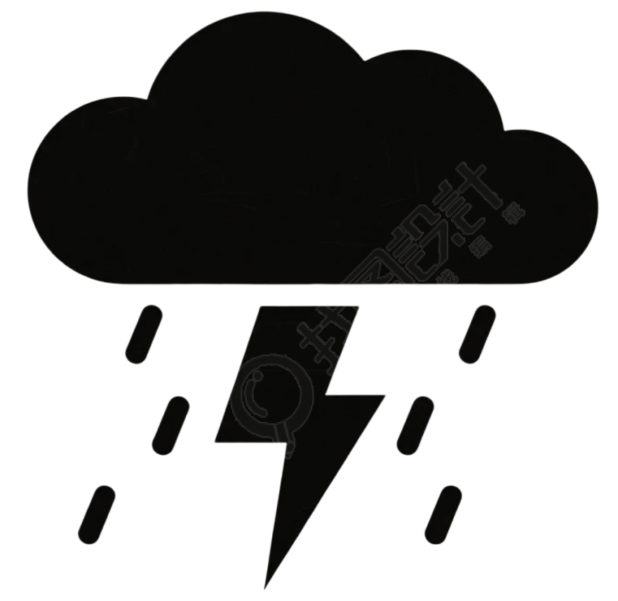 雷阵雨天气图标素材