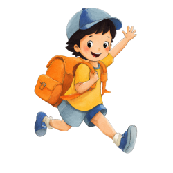 小学生开学快乐元素