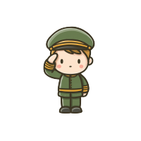 军训卡通男孩插画