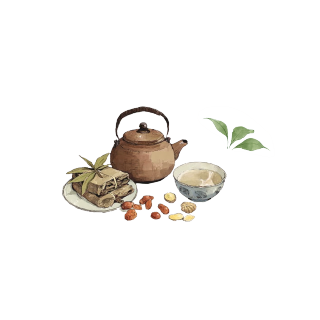 中草药水彩风插画
