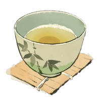 和风墨水茶道插画