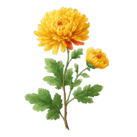 黄色菊花矢量图