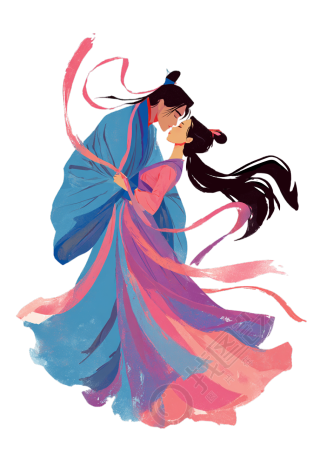 七夕牛郎织女元素