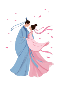 传统婚礼插画设计
